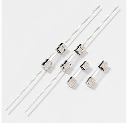 Littelfuse 021706.3P Miniature Glass Cartridge Fuse 6.3A 250VAC Fast Acting Nickel-Plated Brass Caps