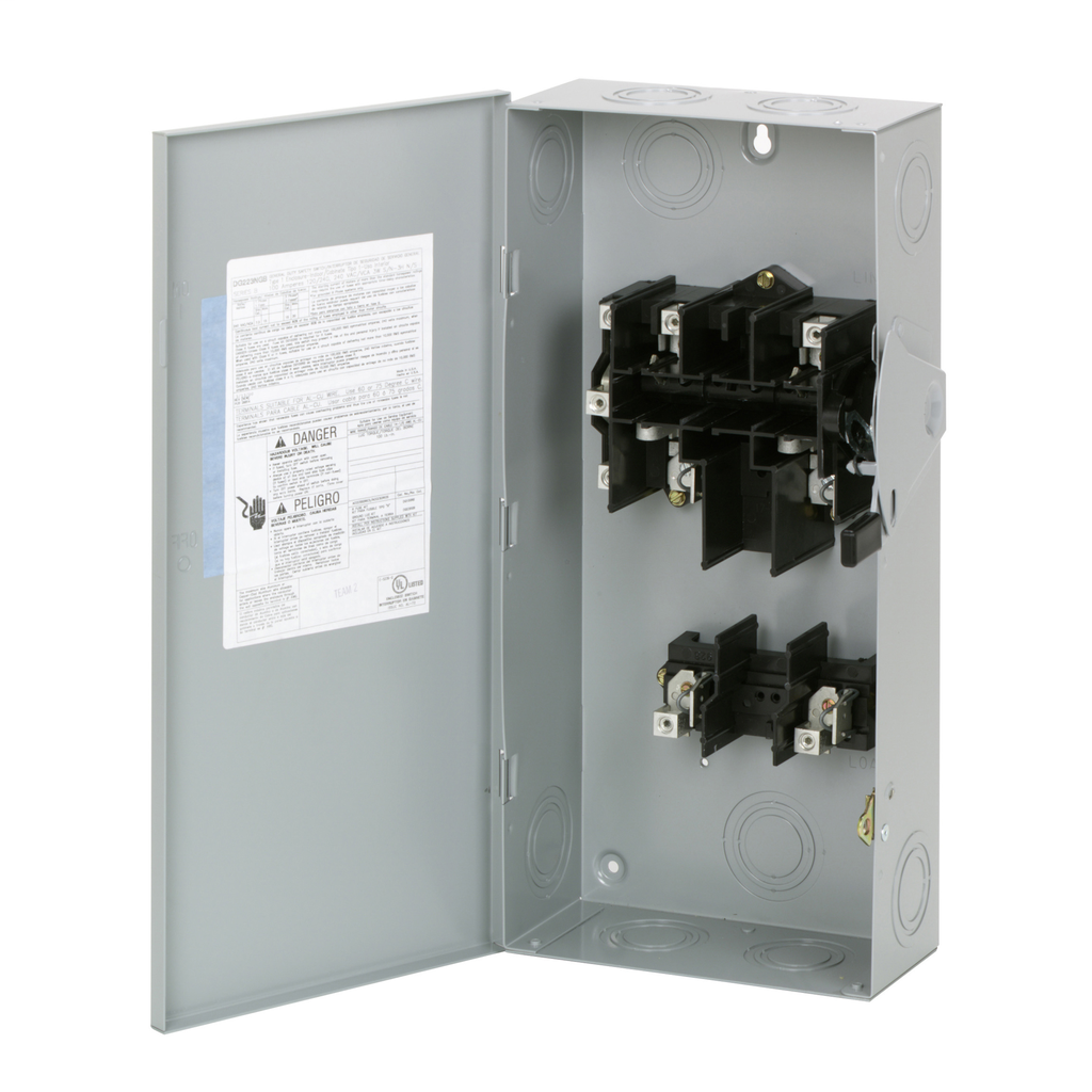 Cutler-Hammer DG223NGB Safety Switch Two-Pole 100A 240V Fusible Painted Steel NEMA 1