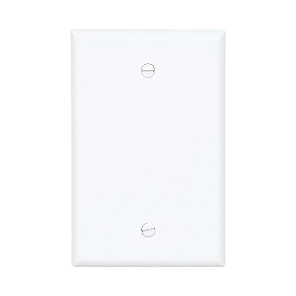 Cooper Wiring Devices PJ13W Wallplate Mid-size Single-gang Blank White Polycarbonate