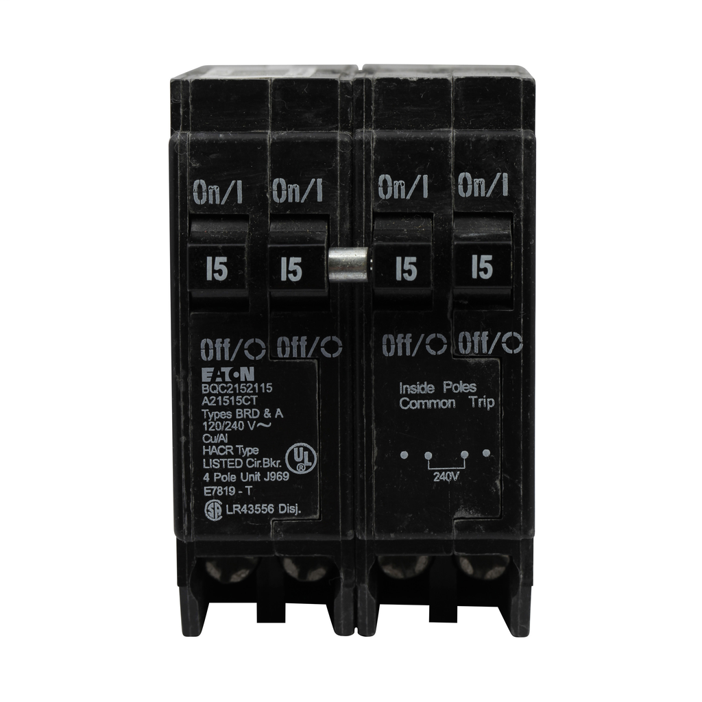 Cutler-Hammer BQC230240 Four-Pole Plug-on Breaker 120/240V 10 kAIC Rejection Tab