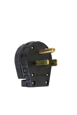 Pass & Seymour 3869 Angled Plug 50A 250V NEMA 6-50 Black