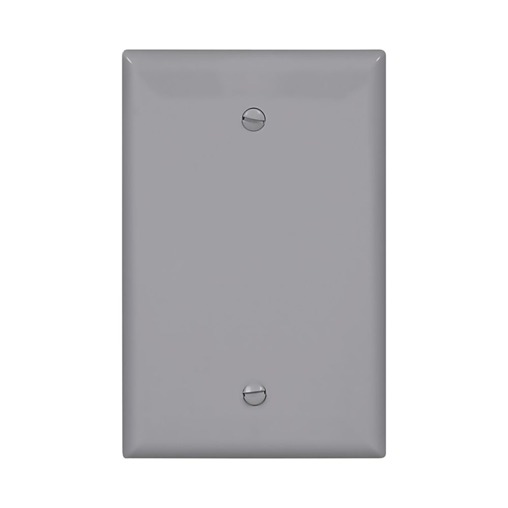 Cooper Wiring Devices PJ13GY Wallplate Single-gang Mid-size Blank Cutout Gray Polycarbonate