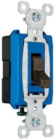 Pass & Seymour CS15AC1 Toggle Switch Single Pole 15A 120/277VAC Thermoplastic Brown