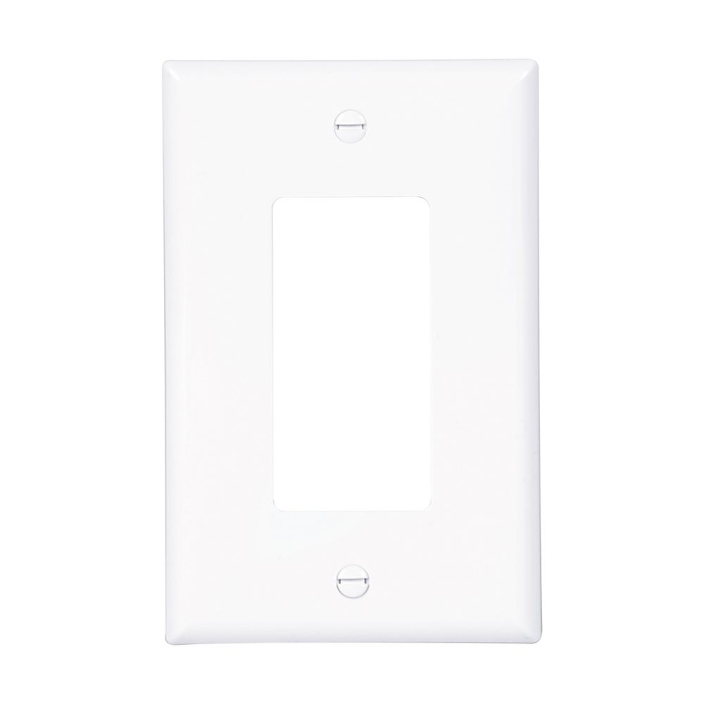 Cooper Wiring Devices PJ26W Wallplate Single-gang Mid-size Decorator White Polycarbonate
