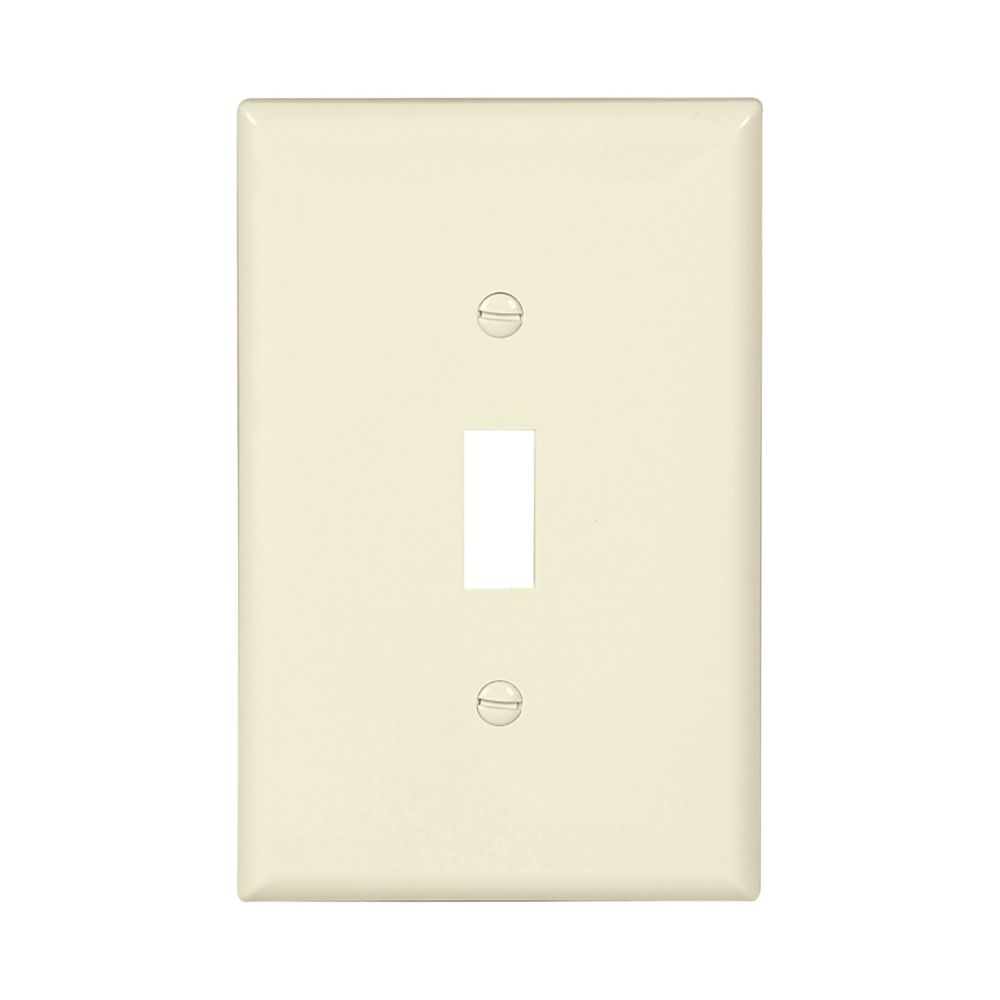Cooper Wiring Devices PJ1LA Wallplate Single-gang Mid-size Toggle Switch Almond Polycarbonate