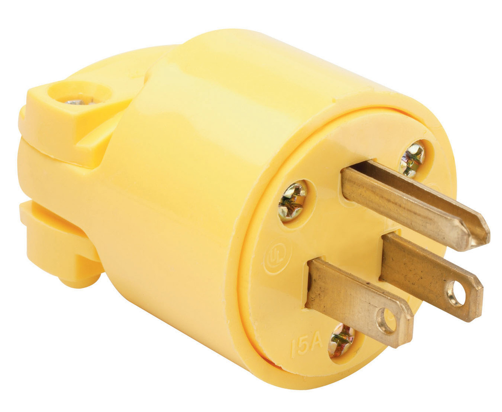 Pass & Seymour 4867Y Plug NEMA 5-15P 15A 125V Yellow Nylon
