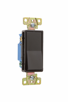 Pass & Seymour 2603BK Decorator Switch 15A 347VAC Paddle Thermoplastic Black
