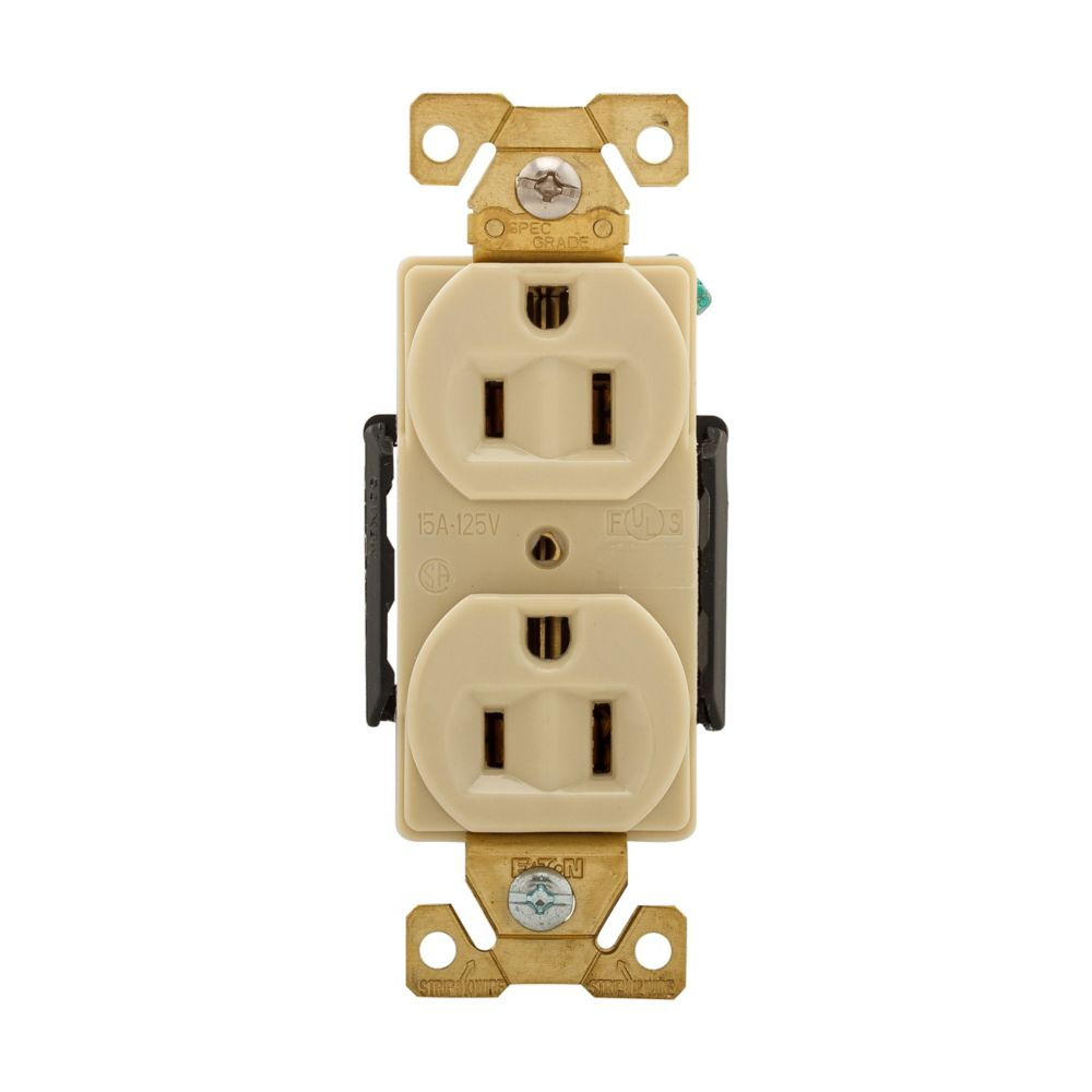 Cooper Wiring Devices AH5262V Duplex Receptacle 15A 125V 5-15R Nylon Ivory