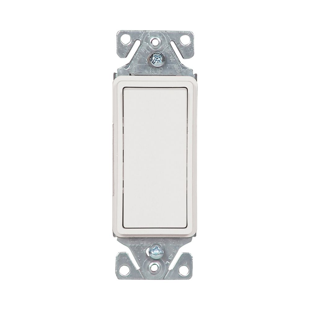 Cooper Wiring Devices 7501W Decorator Switch 15A 120/277V 1-Pole Lighted Thermoplastic White