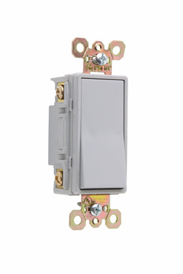Pass & Seymour 2624GRY 4-Way Decorator Paddle Switch 20A 120/277VAC Thermoplastic Gray