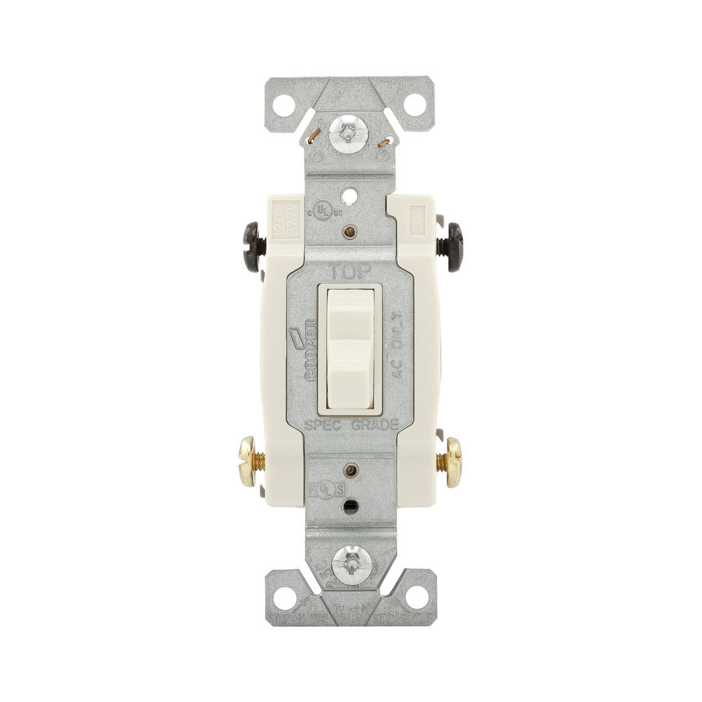 Cooper Wiring Devices CS420LA-BU Toggle Switch Four-way 120/277V Light Almond