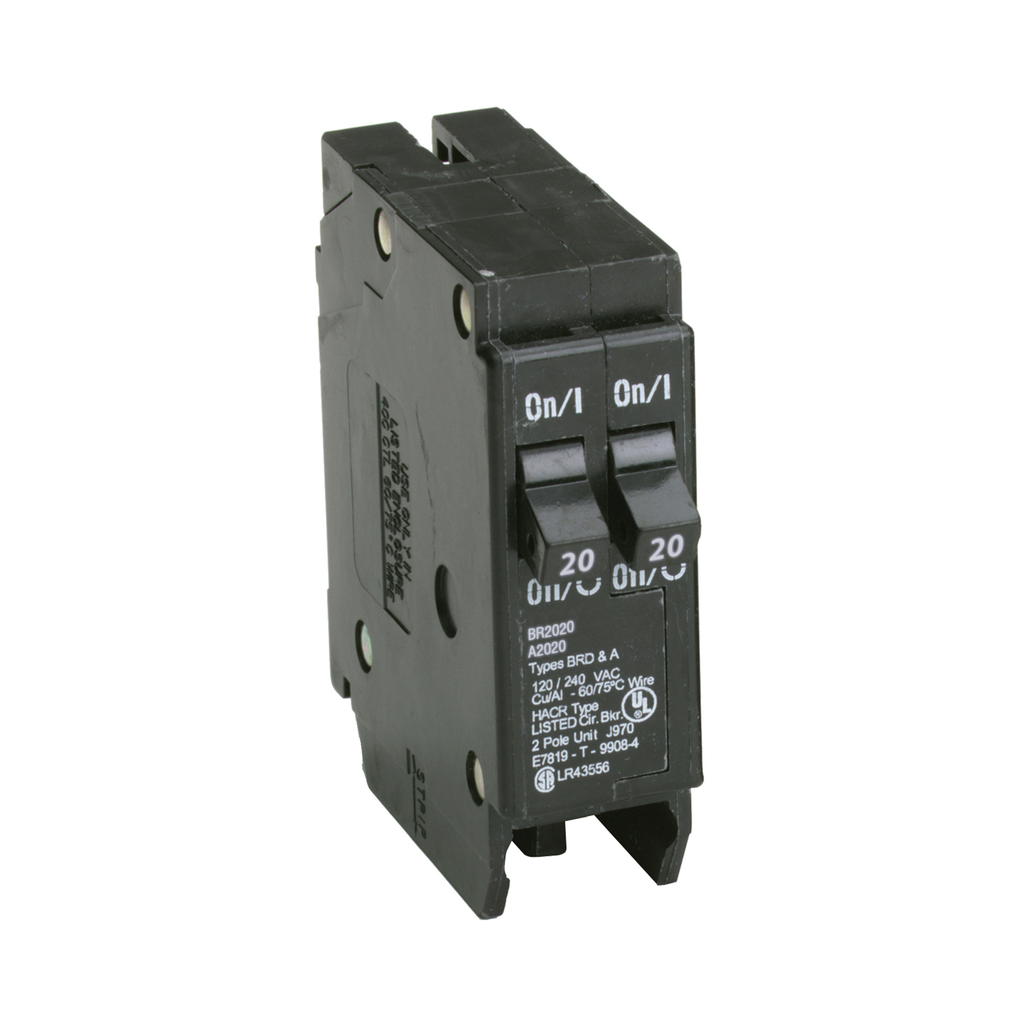 Cutler-Hammer BR2020 Single-Pole 20A 120V 10 kAIC Plug-On Circuit Breaker