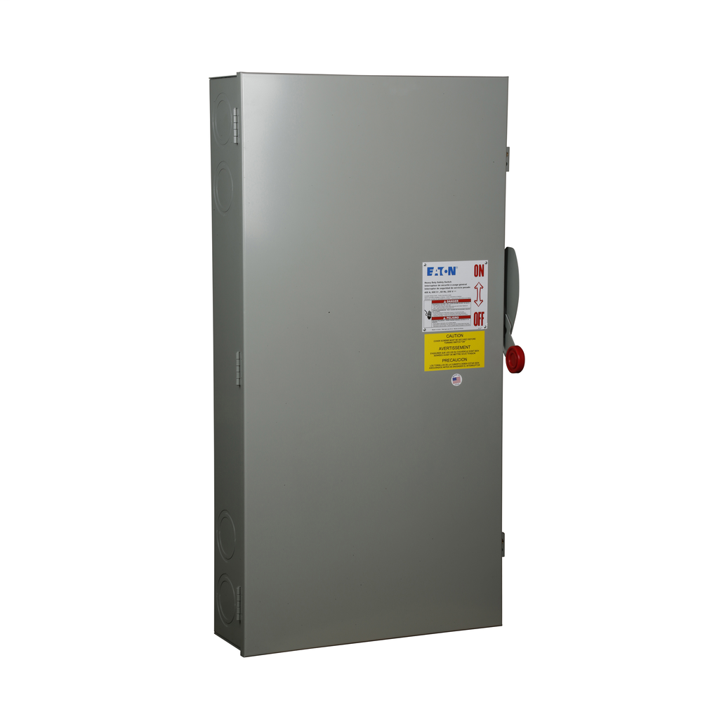 Cutler-Hammer DH365FGK Heavy Duty Fusible Safety Switch 400A 600V Three-Pole Class H Painted Steel NEMA 1