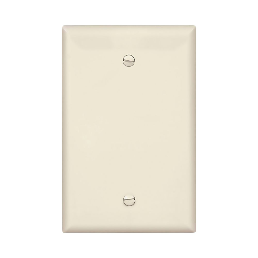 Cooper Wiring Devices PJ13LA Wallplate Blank Single-gang Mid-size 6 in Light Almond Polycarbonate