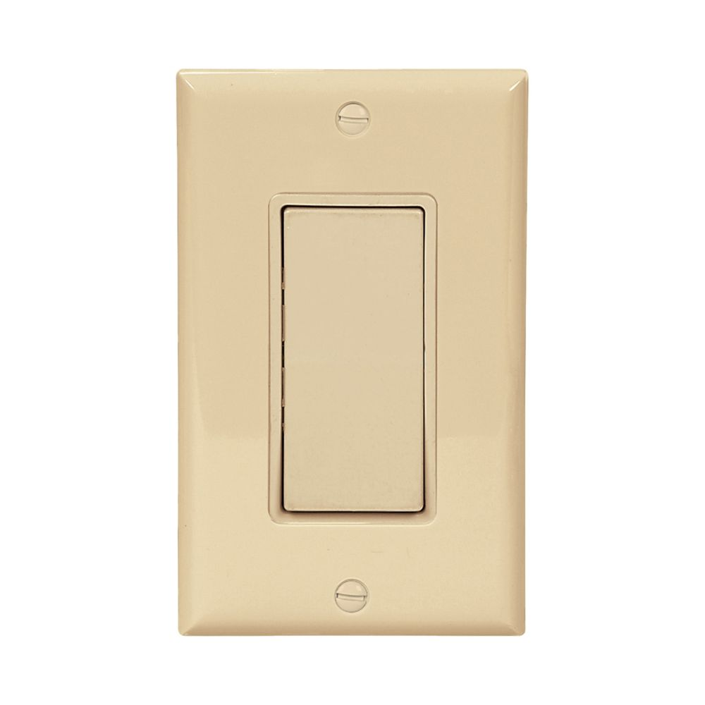 Cooper Wiring Devices 7501V-BOX Decorator Switch Single-pole 120/277V 15A Thermoplastic Ivory