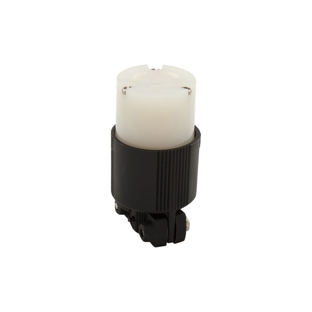 Cooper Wiring Devices CWL615C Locking Connector Two-pole 15A 250V Nylon Black White