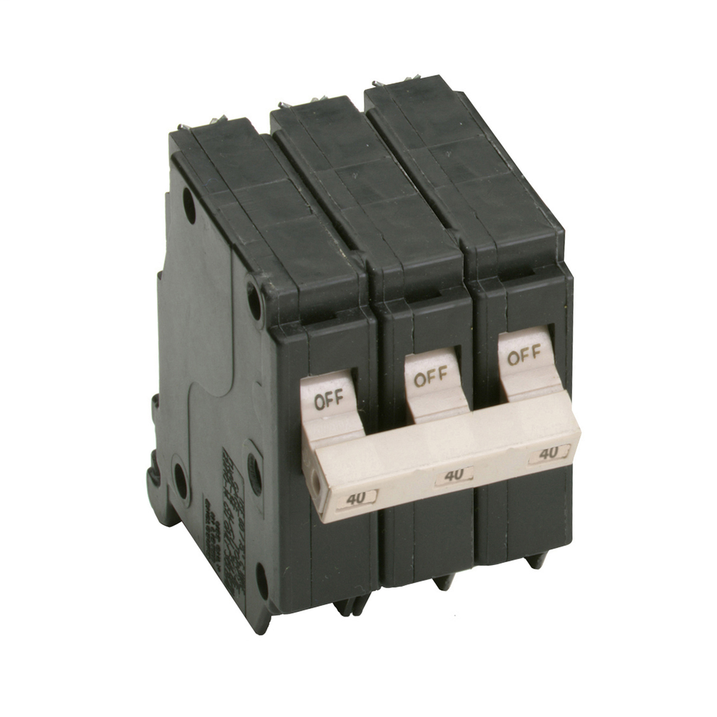 Cutler-Hammer CH340 Circuit Breaker Three-Pole 40A 240V Common Trip HACR Rated 10 kAIC