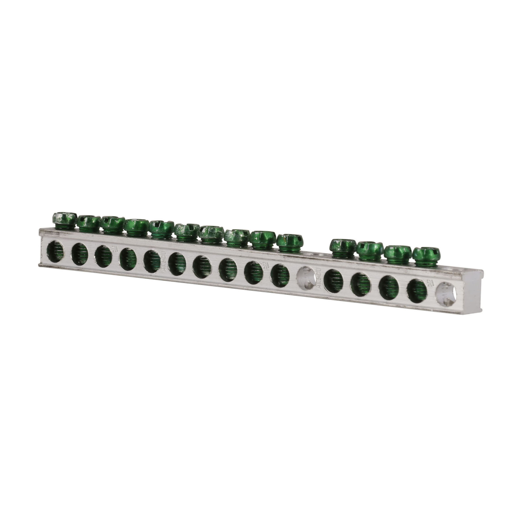 Cutler-Hammer GBK14 Ground Bar Kit 14-Terminals 1-3/4 in Mounting Hole Distance 3/4 in