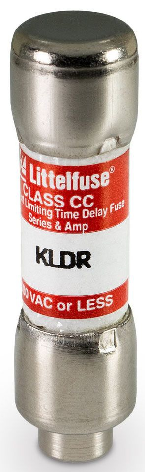 Littelfuse KLDR01.5TXP Class CC Time Delay Fuse 1.5A 600V 20000A Interrupt Melamine Nickel-Plated Bronze