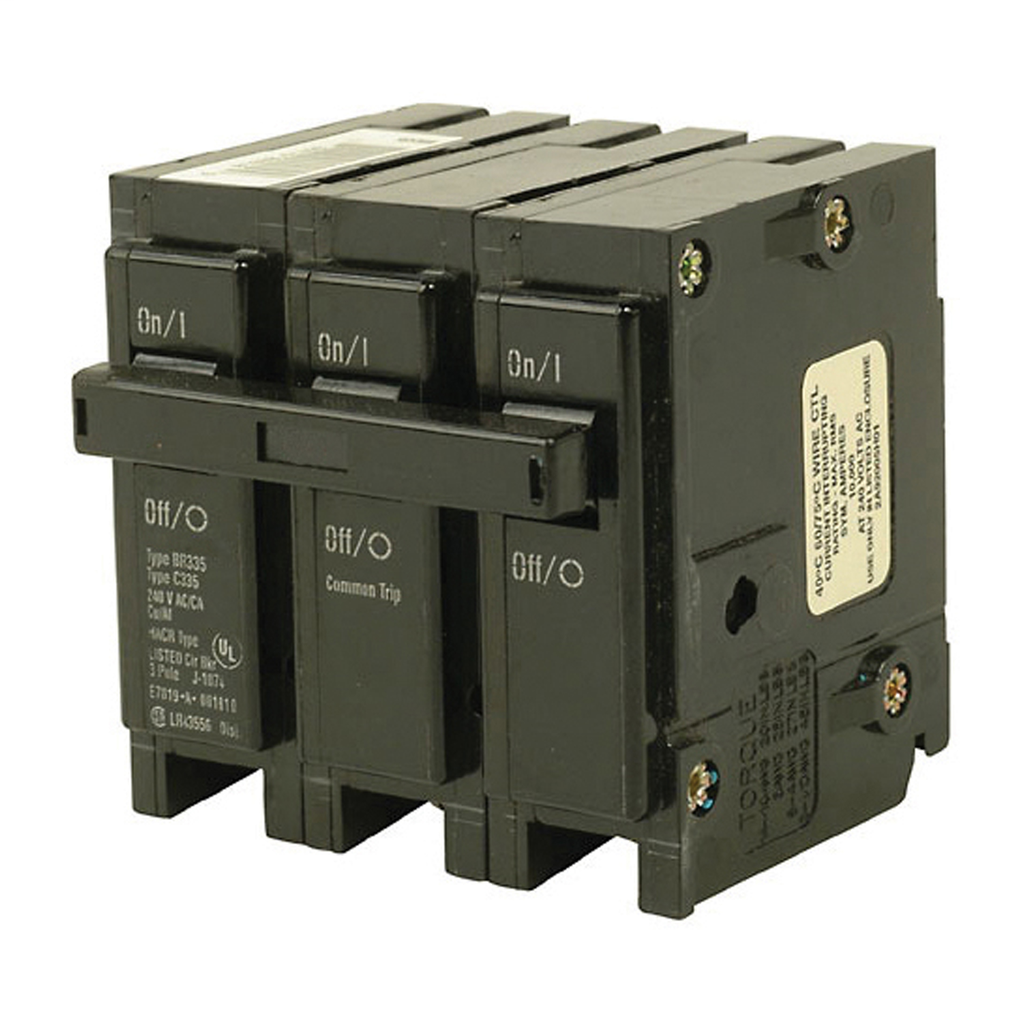 Cutler-Hammer BR3100 Circuit Breaker Three-pole 100A 120/240V 10 kAIC Plug-on