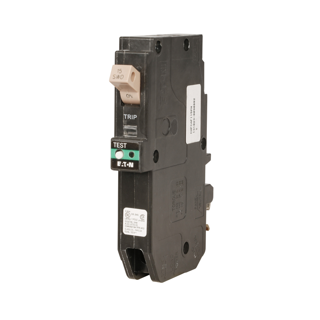 Cutler-Hammer CHFCAF120PN AFCI Plug-On Branch Feeder Circuit Breaker 20A 120/240V Single-pole 10 kAIC Plug-on Neutral Pigtail