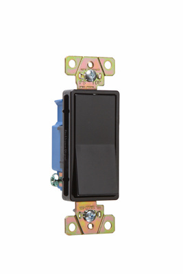 Pass & Seymour 2601BK Decorator Switch 15A 120/277VAC Paddle Black Thermoplastic