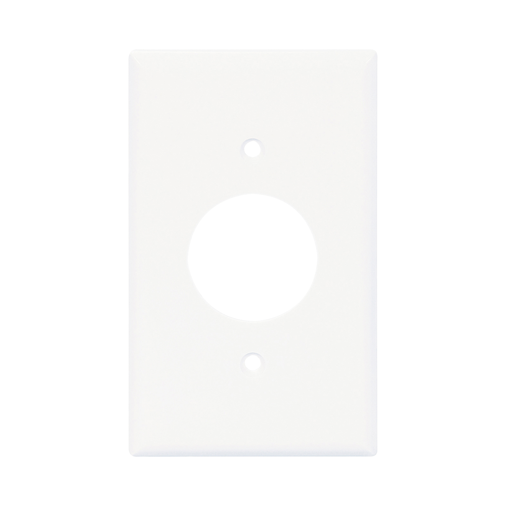 Cooper Wiring Devices PJ7W Wallplate Mid-size Single-gang 1.40 in hole White Polycarbonate