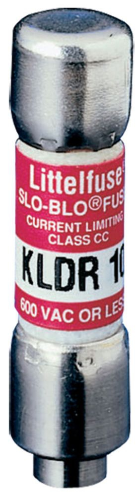 Littelfuse KLDR007.TXP Class CC Time Delay Fuse 7A 600VAC 300VDC Ferrule Melamine Nickel-Plated Bronze