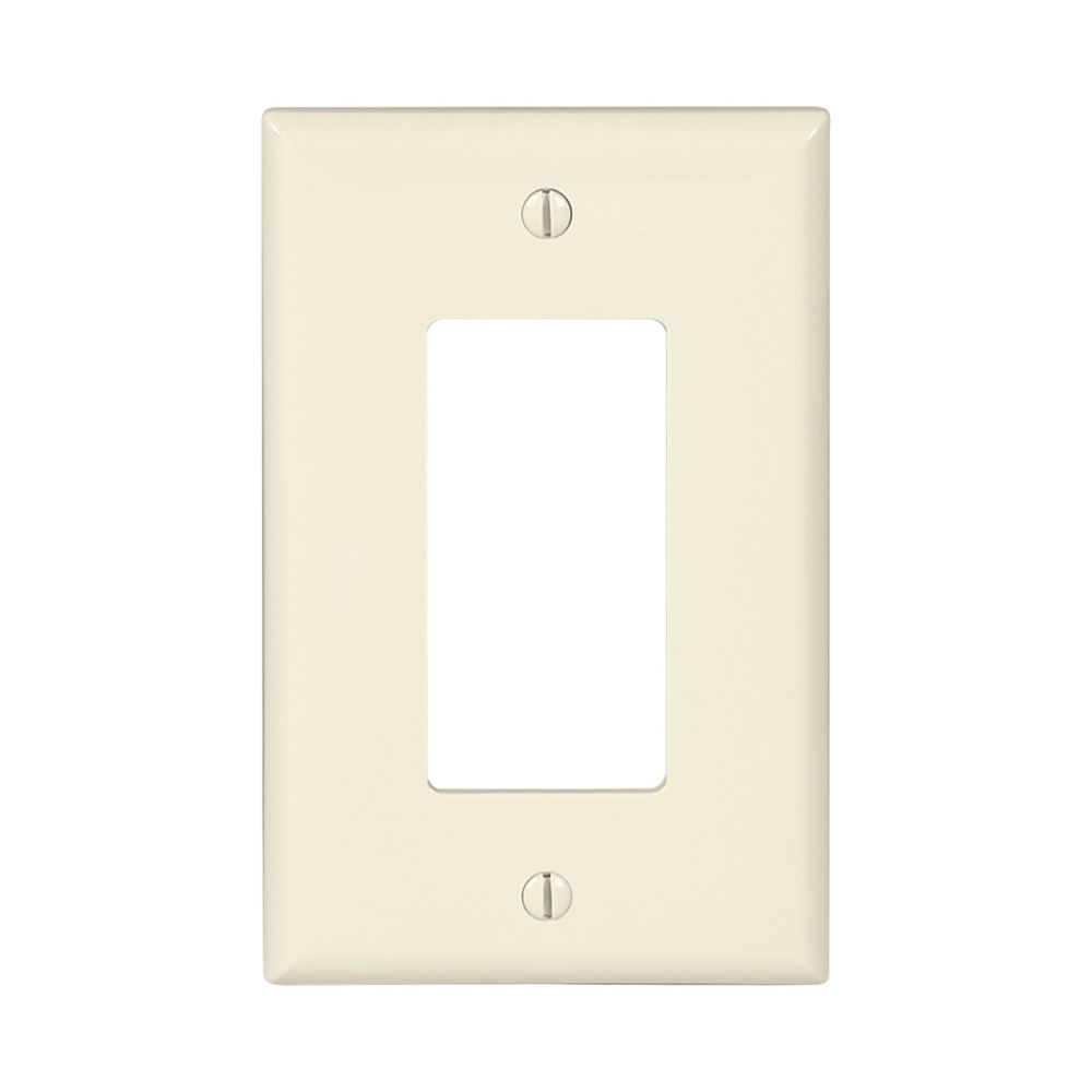 Cooper Wiring Devices PJ26LA Mid-size Single-gang Decorator Wallplate Polycarbonate Light Almond