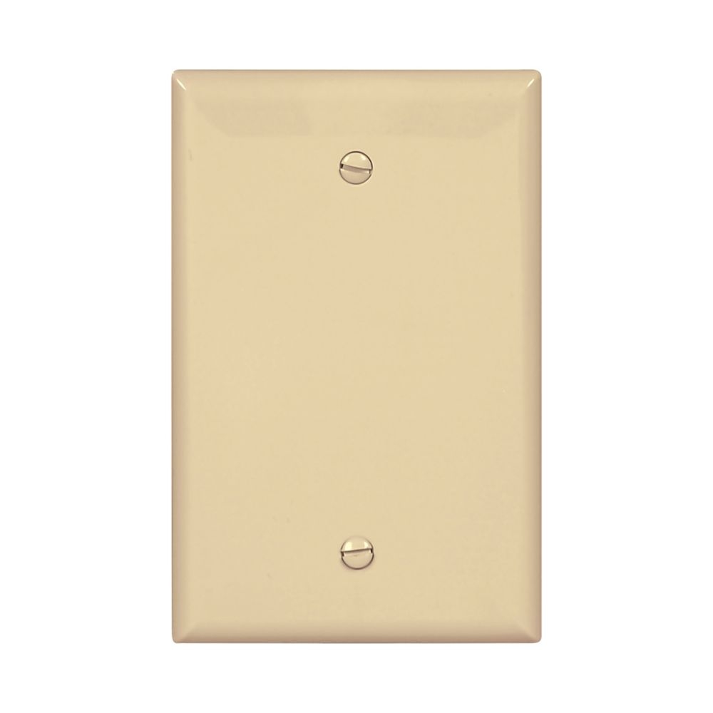 Cooper Wiring Devices PJ13V Wallplate Single-gang Mid-size Blank Ivory Polycarbonate