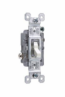 Pass & Seymour 660LASLG Toggle Switch Single Pole 15A 120V Illuminated Light Almond Thermoplastic