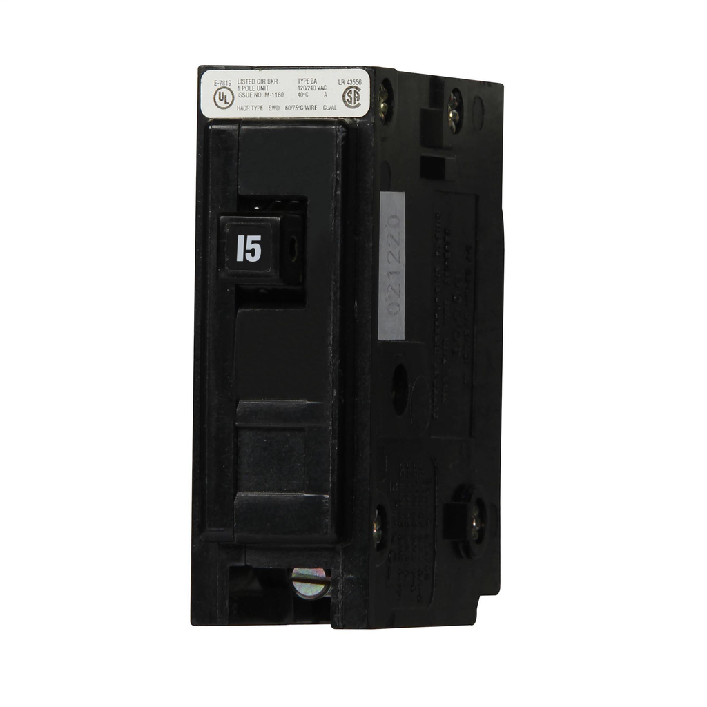 Cutler-Hammer BAB1015 Circuit Breaker 1 Pole 15A 120-240V 10kAIC