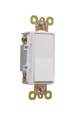 Pass & Seymour 2624W Paddle Switch 20A 120/277VAC 4-Way Decorator White Thermoplastic